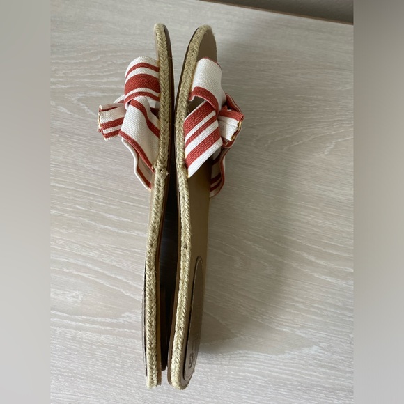 MRKT Market Faith slip on Sandal Shoe Flat Coral Cream fabric upper size 10 - Picture 6 of 8